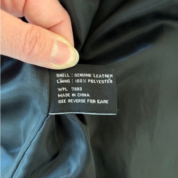 Vintage Jones New York Leather Blazer Jacket Size M Black Goth Y2K 90s Minimal - Picture 4 of 7